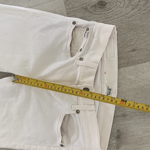 Polo Ralph Lauren Tompkins Skinny Crop White Jean raw size 26 nautical summer - Picture 11 of 16